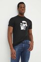 Karl Lagerfeld t-shirt bawełniany czarny 542241.755061
