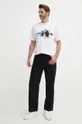 Bavlnené tričko Karl Lagerfeld biela