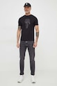 Bavlnené tričko Karl Lagerfeld 542241.755425 čierna SS24