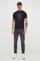 Бавовняна футболка Karl Lagerfeld чорний