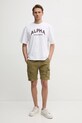 Alpha Industries tricou din bumbac College 146501 alb SS25