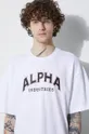 white Alpha Industries cotton t-shirt College