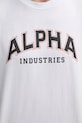 Памучна тениска Alpha Industries College 146501 бял