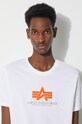 Бавовняна футболка Alpha Industries Basic Rubber 100501RB білий