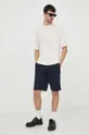 Tričko z hodvábnej zmesi Calvin Klein béžová
