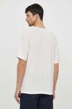 Odzież Calvin Klein t-shirt z domieszką jedwabiu K10K112852 beżowy