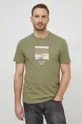 Bombažna kratka majica Calvin Klein zelena