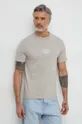 γκρί Βαμβακερό μπλουζάκι Calvin Klein Ανδρικά