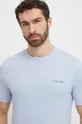 блакитний Бавовняна футболка Calvin Klein