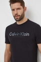 μαύρο Βαμβακερό μπλουζάκι Calvin Klein