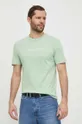 zelena Bombažna kratka majica Calvin Klein Moški