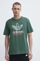 зелений Бавовняна футболка adidas Originals