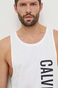 Oblečenie Bavlnené plážové tričko Calvin Klein KM0KM00997 biela