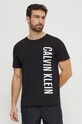 Памучна тениска Calvin Klein стандартна черен KM0KM00998
