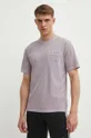 μωβ Βαμβακερό μπλουζάκι adidas Originals Ανδρικά