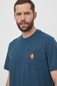 Бавовняна футболка adidas Originals бірюзовий IS2919