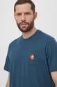 turkusowy adidas Originals t-shirt bawełniany