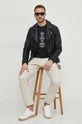Liu Jo tricou din bumbac M124P204PRINTCOMF negru SS24