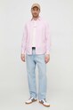 Liu Jo t-shirt bawełniany M124P204WASHSHIRT beżowy SS24