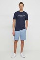 Michael Kors tricou din bumbac CS4521H1V2 bleumarin SS24