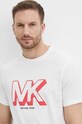 Βαμβακερό μπλουζάκι Michael Kors λευκό CS4521TFV4