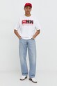 Diesel tricou din bumbac A12147.0PATI alb SS24