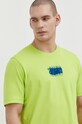 Diesel t-shirt bawełniany zielony A12271.0GRAI