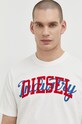Diesel tricou din bumbac bej A12441.0GRAI