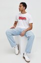 Diesel t-shirt bawełniany A12498.0GRAI biały SS24
