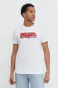 λευκό Βαμβακερό μπλουζάκι Diesel
