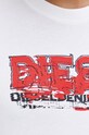 Diesel t-shirt bawełniany A12498.0GRAI biały