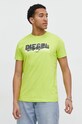 Diesel tricou din bumbac print verde A12498.0GRAI
