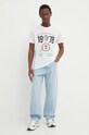 Diesel t-shirt bawełniany T-DIEGOR-K73 nadruk biały A12501.0GRAI