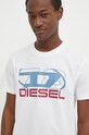 Diesel t-shirt bawełniany T-DIEGOR-K74 biały A12502.0GRAI