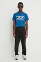 Diesel t-shirt bawełniany T-DIEGOR-K74 A12502.0GRAI niebieski SS24