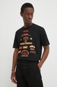 Diesel t-shirt in cotone T-JUST-N14 sovrastampa nero A13284.0QIAM