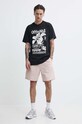 Vans tricou din bumbac VN000G55BLK1 negru SS24