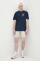 Bavlnené tričko Vans VN000G5QNVY1 tmavomodrá SS24