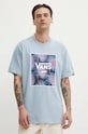 Pamučna majica Vans plava VN0A5E7YCZI1