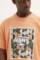 оранжевый Хлопковая футболка Vans