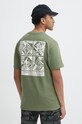 Vans tricou din bumbac verde VN000G5NAMB1