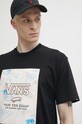 Vans t-shirt bawełniany czarny VN0A5E7YCYV1