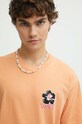 Vans tricou din bumbac portocaliu VN000G68CR51