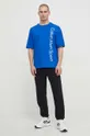 Хлопковая футболка Calvin Klein Performance голубой
