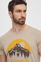 Fjallraven t-shirt bawełniany Nature beżowy F87053.118