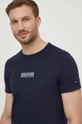 granatowy Tommy Hilfiger t-shirt bawełniany