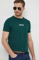 Tommy Hilfiger t-shirt bawełniany nadruk zielony MW0MW34387