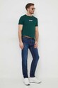 Tommy Hilfiger t-shirt bawełniany MW0MW34387 zielony SS24