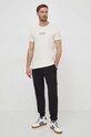 Tommy Hilfiger t-shirt bawełniany MW0MW34387 beżowy SS24