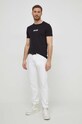 Bavlněné tričko Tommy Hilfiger MW0MW34387 černá SS24